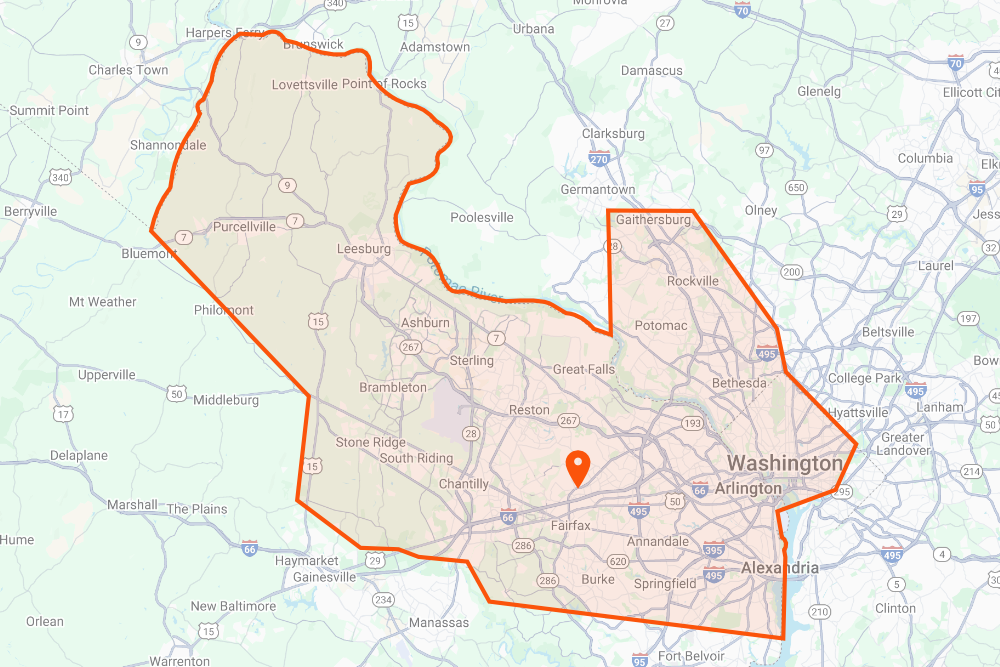DeHenzel Training Service Area Map Oakton
