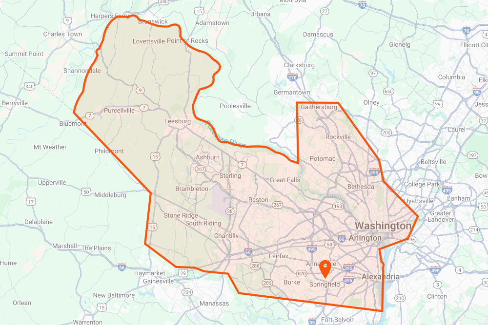 DeHenzel Training Service Area Map Springfield